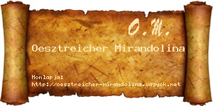Oesztreicher Mirandolina névjegykártya